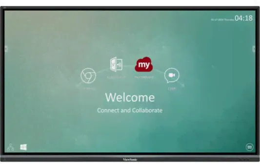 Профессиональная панель 75" ViewSonic IFP7550-2EP Black (4K, Multi-Touch, 3840x2160, 8 ms, 178°/178°, 350 cd/m, 5000:1,